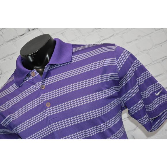 Nike Golf Polo Shirt Mens Size Large Tour Performance Dri-Fit Polyester Purple - Picture 2 of 6